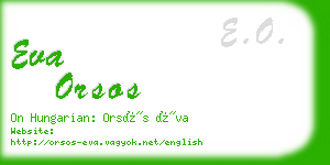 eva orsos business card